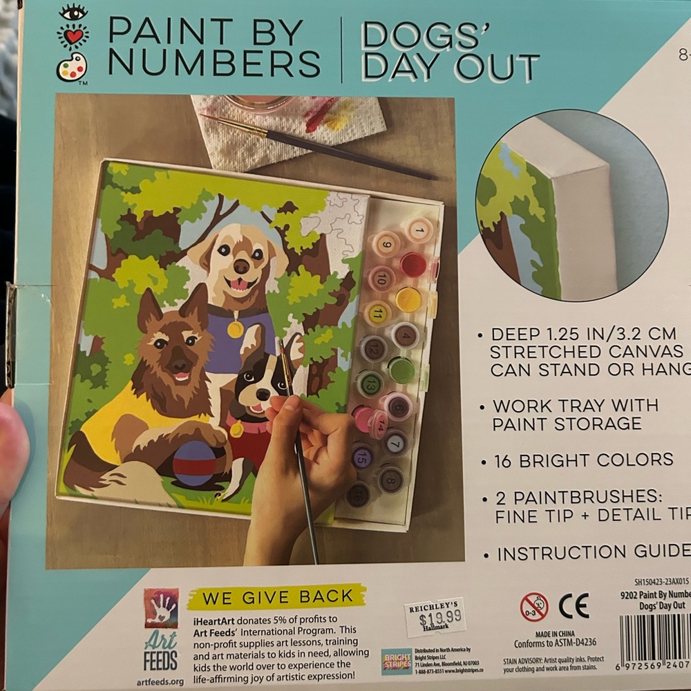 Dogs' Day Out Paint by Numbers Kit - Picture 2 of 3